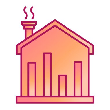 Bir ev simgesinin vektör illüstrasyonu