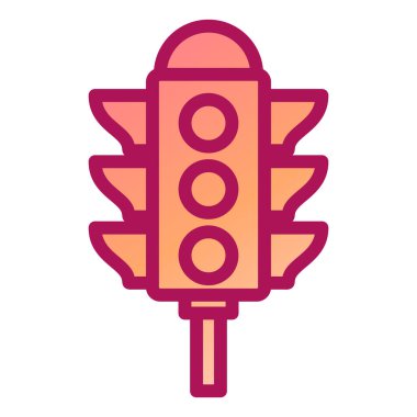 Trafik ışığı simgesi, vektör illüstrasyonu