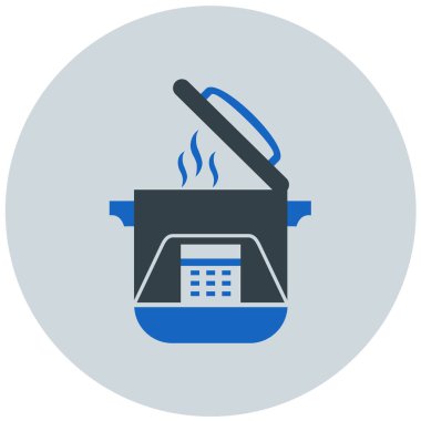 Yemek pişirmek. Web simgesi basit illüstrasyon