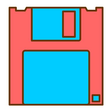 Disket disket. Basit resimleme