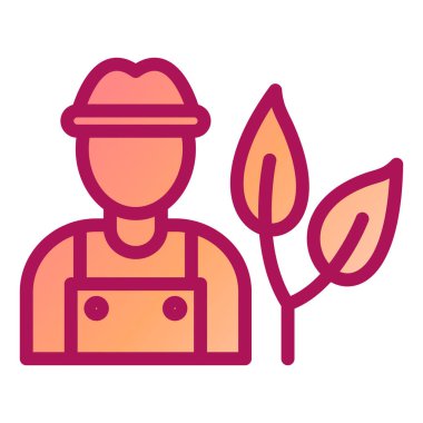 Bitki vektör illüstrasyon tasarımı ile bahçıvan