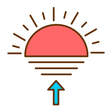 gündoğumu modern simge vektör illüstrasyonu 