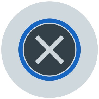 İptal et. Web simgesi basit illüstrasyon