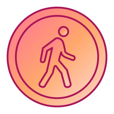 Beyaz arkaplanda izole edilmiş basit bir şekilde simge çalıştıran adam. kişi sembolü çizimi.