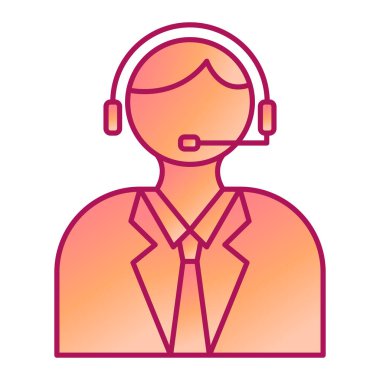 Müşteri servis simgesi vektör illüstrasyonu