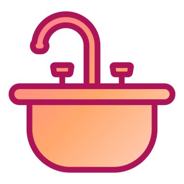 Küvet. Web simgesi basit tasarım