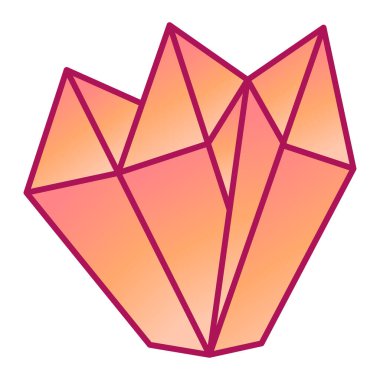 kristaller modern simge vektör illüstrasyonu 