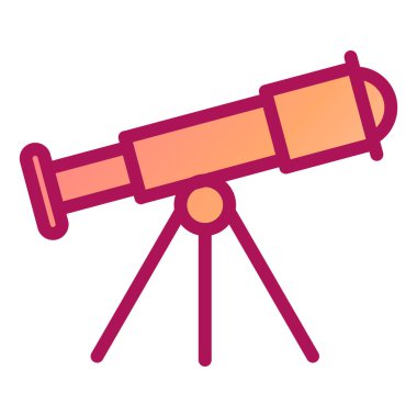 Teleskop. Web simgesi basit illüstrasyon