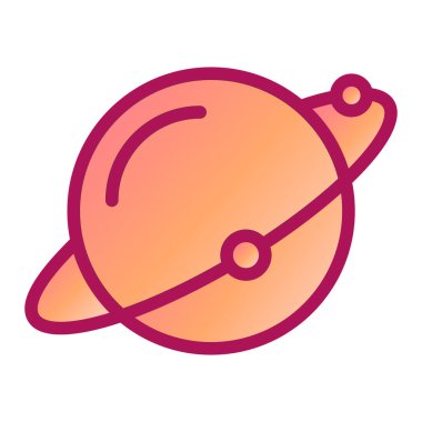 Gezegen. Web simgesi basit illüstrasyon