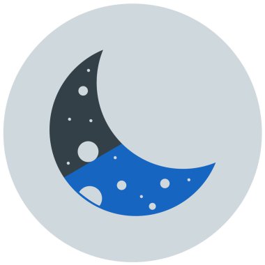 Ay. Web simgesi basit illüstrasyon