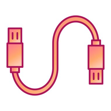 usb kablo simgesi vektör illüstrasyonu