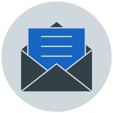 Mektup. Web simgesi basit illüstrasyon