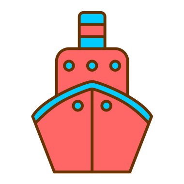 Gemi. Web simgesi basit illüstrasyon