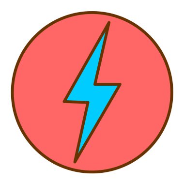 Güç enerjisi elektrik ikonu vektör illüstrasyon tasarımı