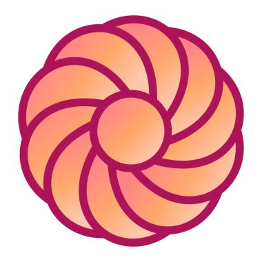 Çiçek ikonu. Ağ için pembe çiçek vektör deseninin özet çizimi