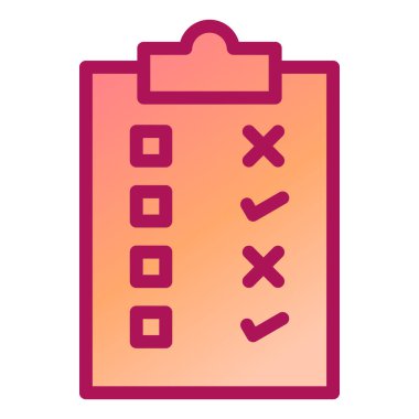 Kontrol listesi. Web simgesi basit illüstrasyon