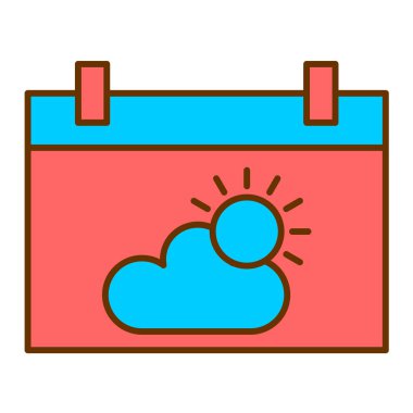 Takvim simgesi vektör illüstrasyonu