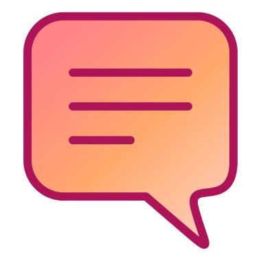 Sohbet mesajı. Basit resimleme