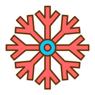 Kar tanesi. Web simgesi basit illüstrasyon