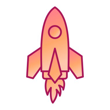 roket ikonu vektör illüstrasyonu