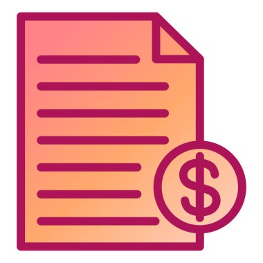 Belge. Web simgesi basit illüstrasyon