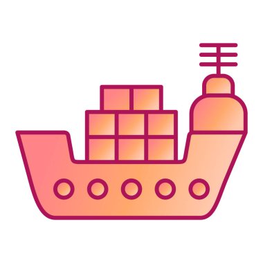 Gemi. Web simgesi basit illüstrasyon