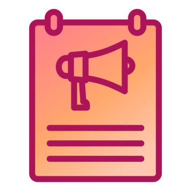 Megafon. Web simgesi basit illüstrasyon