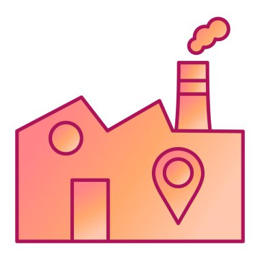 Nükleer santral simgesinin vektör çizimi