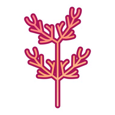 Güzel mor ve pembe bir çiçeğin vektör çizimi