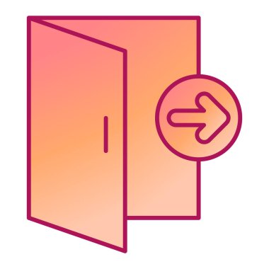 Kapı simgesi, basit vektör illüstrasyonu