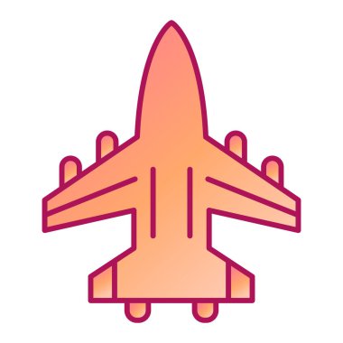 Uçak simgesi, seyahat vektörü illüstrasyonu