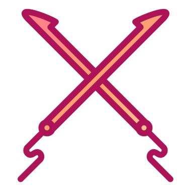 Kılıçlar. Web simgesi basit illüstrasyon