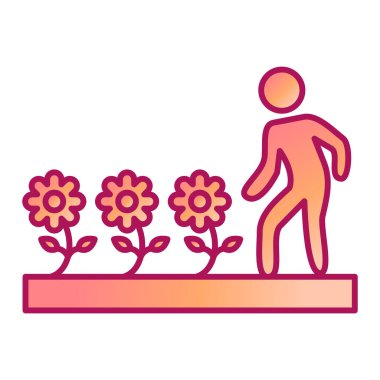 Bahçıvanlık modern ikon vektör illüstrasyonu