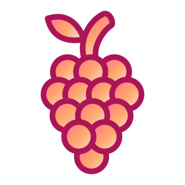 üzüm ikonu vektör illüstrasyonu