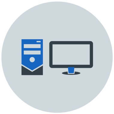 Bilgisayar. Web simgesi basit illüstrasyon