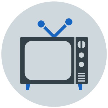 Televizyon. Web simgesi basit illüstrasyon