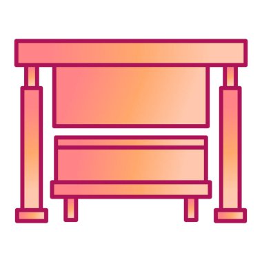 Otobüs Durağı Modern ikon vektör illüstrasyonu 