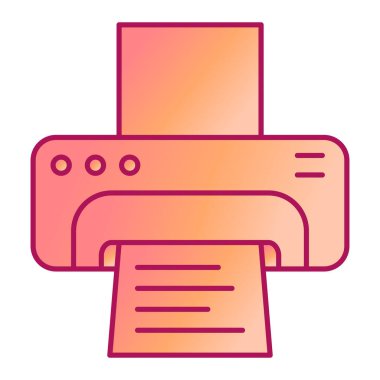 Yazıcı. Web simgesi basit illüstrasyon