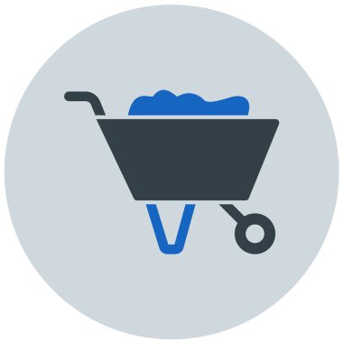 El arabası. Web simgesi basit illüstrasyon