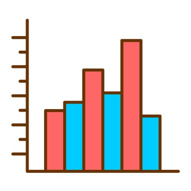bar grafik ikonu vektörü. Grafik işareti. izole edilmiş sembol çizimi