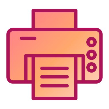 Yazıcı. Web simgesi basit illüstrasyon