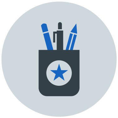 Kalemler. Web simgesi basit illüstrasyon