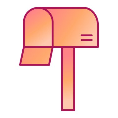 Posta kutusu. Web simgesi basit illüstrasyon