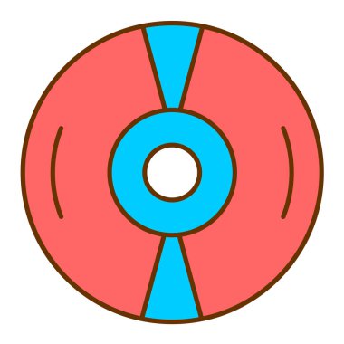 CD mi? Web simgesi basit illüstrasyon