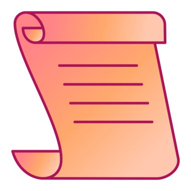 Bir belge simgesinin vektör illüstrasyonu