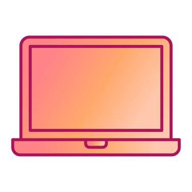 teknoloji temalı dizüstü bilgisayar izole edilmiş tasarım vektörü çizimi