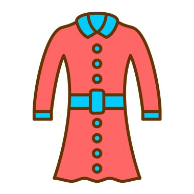 Kıyafetler. Web simgesi basit illüstrasyon