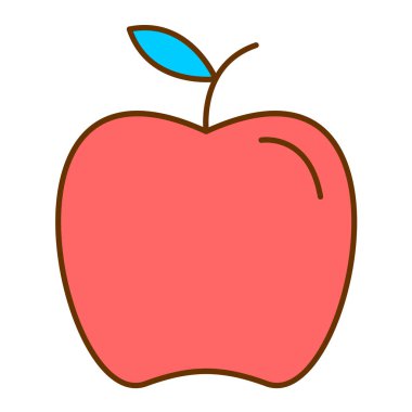 elma meyve ikonu vektör illüstrasyon tasarımı