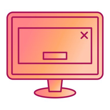 Ekran ve akıllı telefon vektör illüstrasyon tasarımlı bilgisayar monitörü