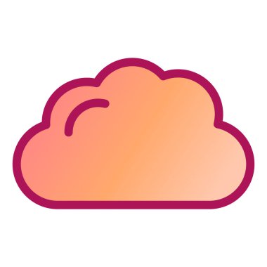 Bulut hesaplama simgesi vektör illüstrasyonu